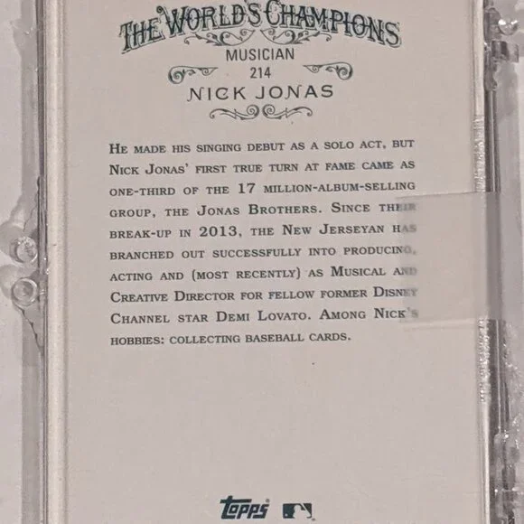 NICK JONAS Brothers 2017 Topps Allen & Ginter X Black Border Parallel #214 Cards - Picture 11 of 12